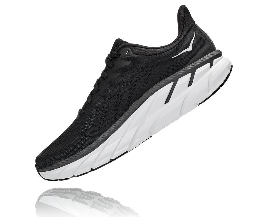 Tenis Hoka One One Masculino Pretas/Branco - Clifton 7 - 862-MGTBSD